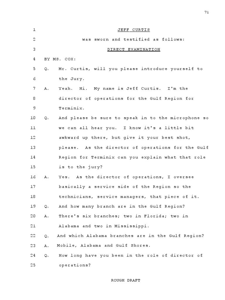 Terminix Curtis 10-15-19 PDF | PDF | Audit | Business