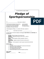Pledge of Sportspersonship