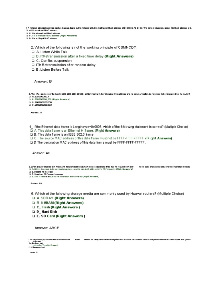 H12-811_V1.0 Probesfragen