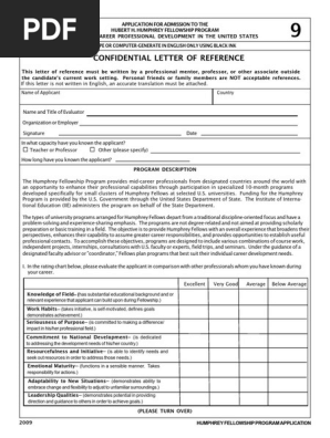 Letter of Reference
