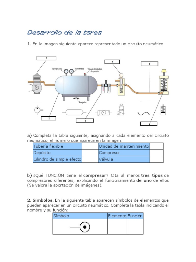 Circuitos Neumáticos: Elementos y Funciones | PDF | Ciencia y matemáticas