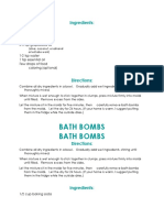 Bath Bombs Bath Bombs: Ingredients