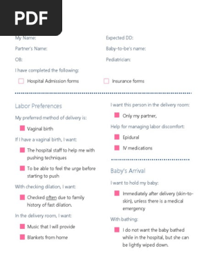 Birth Plan