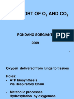 Transport of o2 and Co2