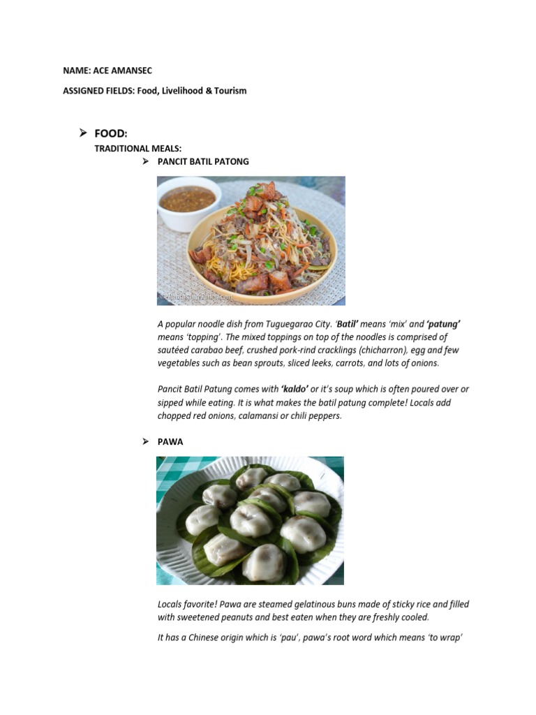 Tuguegarao City Food Delicacies Guide | PDF | Cuisine | Food And Drink