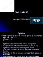 Syllable Structure