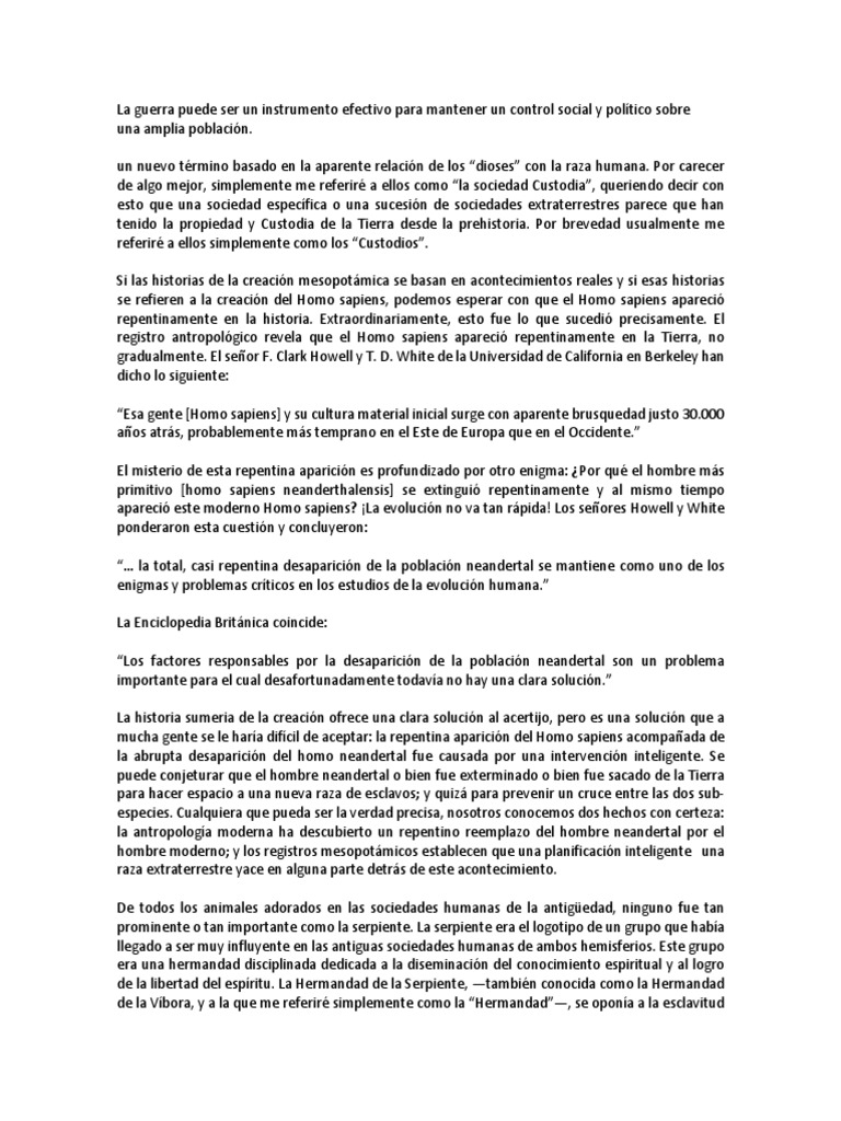 Los Dioses Del Eden | PDF | neanderthal | Homo Sapiens