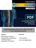 Spine Division: Surgery Report