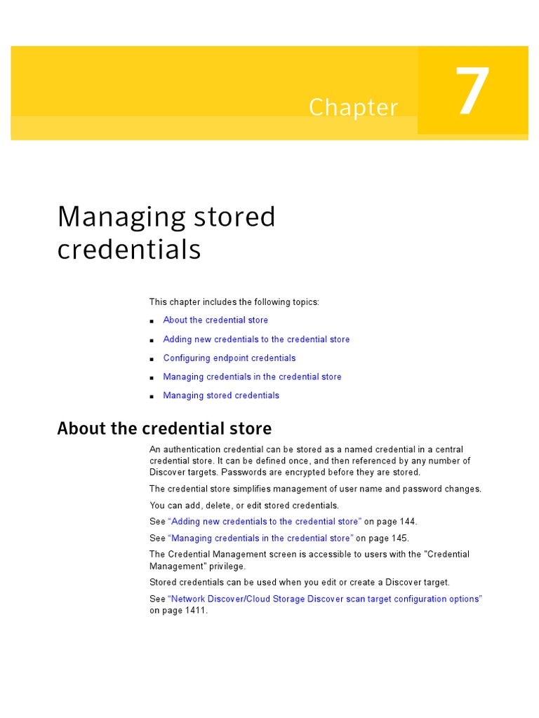 Managing Stored Credentials | PDF | Password | Authentication