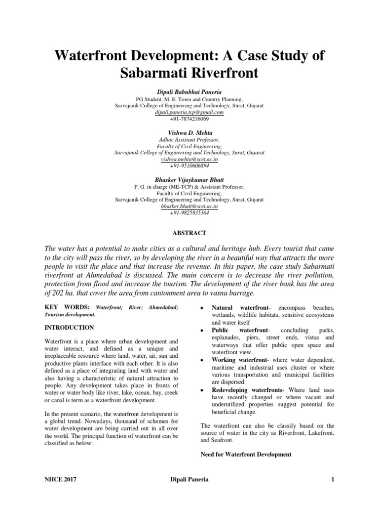 Sabarmati Riverfront Development Case Study | PDF | Nature