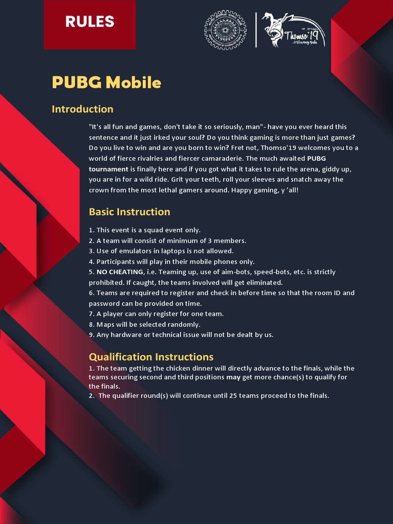 PUBG Mobile Tournament Guide | PDF
