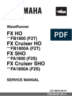 2012 Yamaha Waverunner FX Cruiser Ho Sho Service Manual Wave Runner