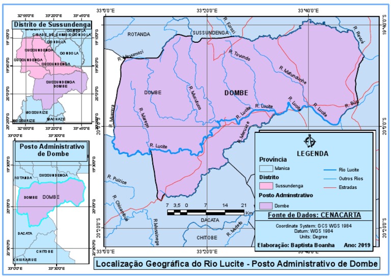 Mapa do Posto Administrativo de Dombe | PDF | Geodésia | Geomática