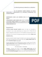 Declaratoria de Unión Marital de Hecho y Liquidación de Sociedad Patrimonial