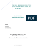 Chamada CNPQ 06-2019 - Projeto - Pedido Bolsa de Produtividade em Pesquisa