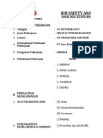 Job Safety Analysis (JSA) Pemasangan Kubikel dan SKTM