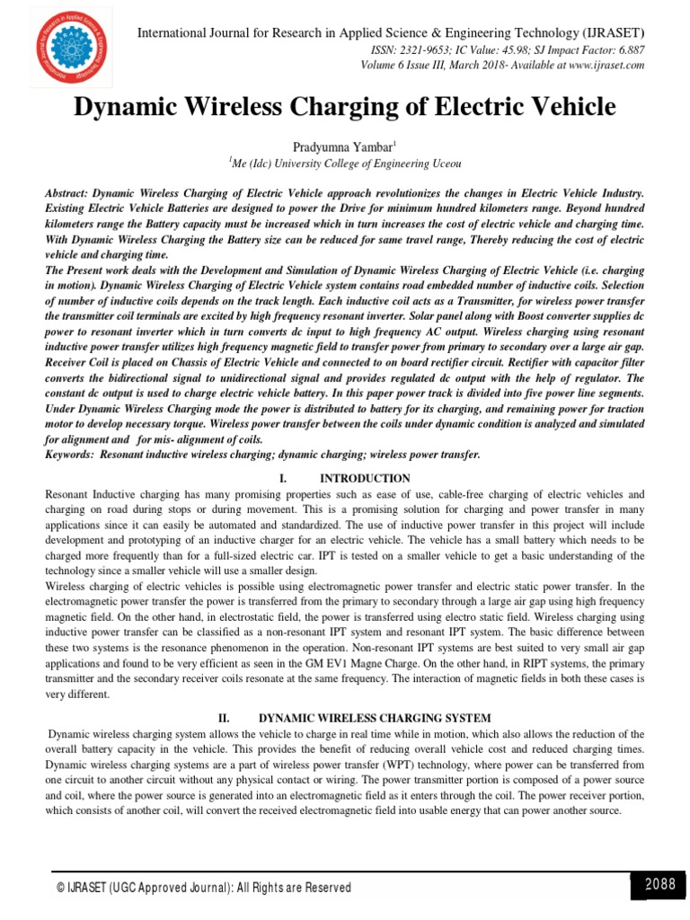 Wireless Charging of Electric Vehicles | PDF | Power Inverter | Inductor