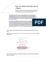 Cómo eliminar los hipervínculos de un documento Word.docx