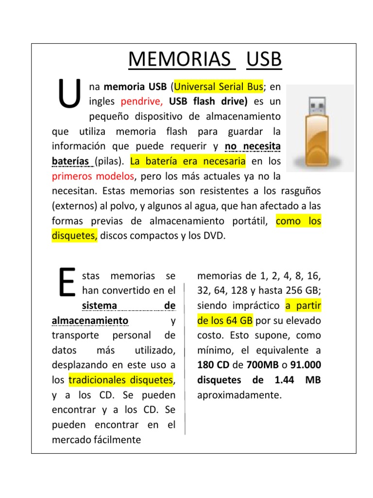 Memoria Usb | PDF