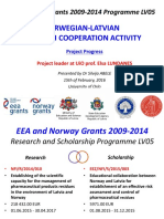 Norwegian-Latvian Research Cooperation Activity: EEA/Norway Grants 2009-2014 Programme LV05
