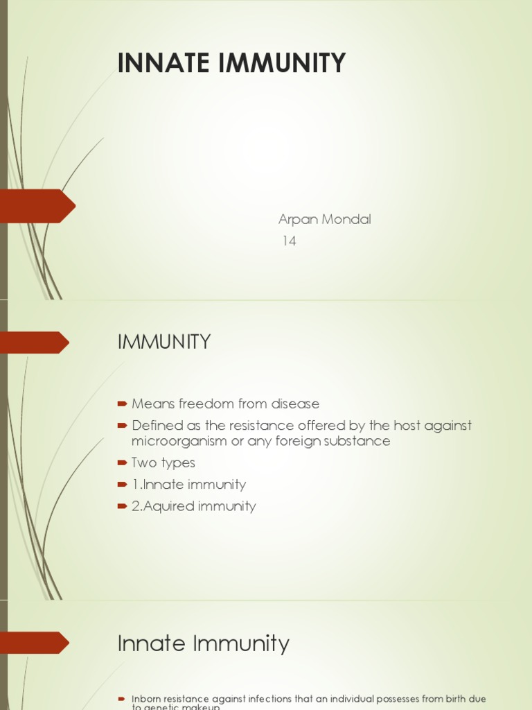 Overview of Innate Immunity | PDF | Innate Immune System | Immune System