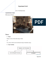 Characteristics of a Centrifugal Pump