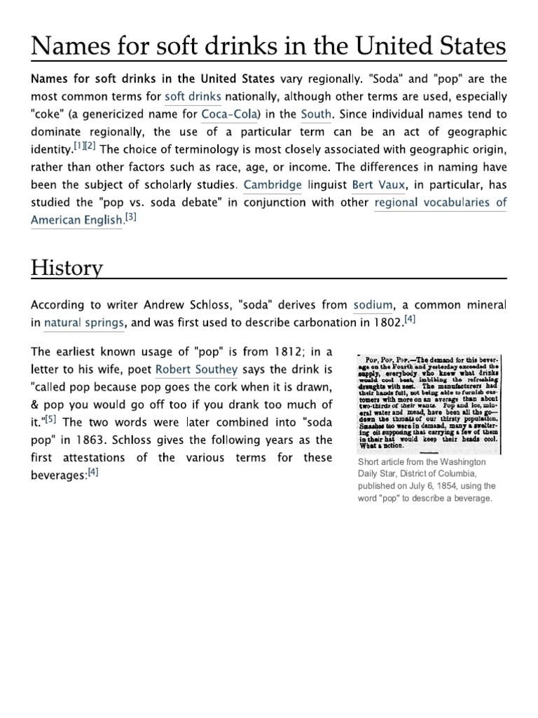 Names For Soft Drinks in The United States PDF