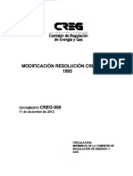 D-088-12 Modificación Resolución Creg 067 de 1995