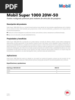 Ficha Técnica - Mobil Super 10W-30 | PDF | Lubricante | Petróleo