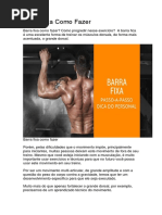 Barra Fixa Como Fazer