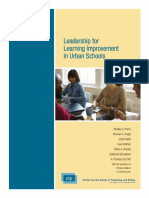 Leadership For Learning Improvement in Urban Schools