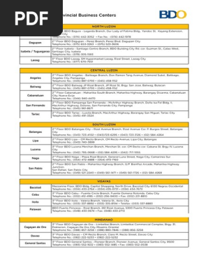 BDO Auto Loan Centers in Luzon | PDF