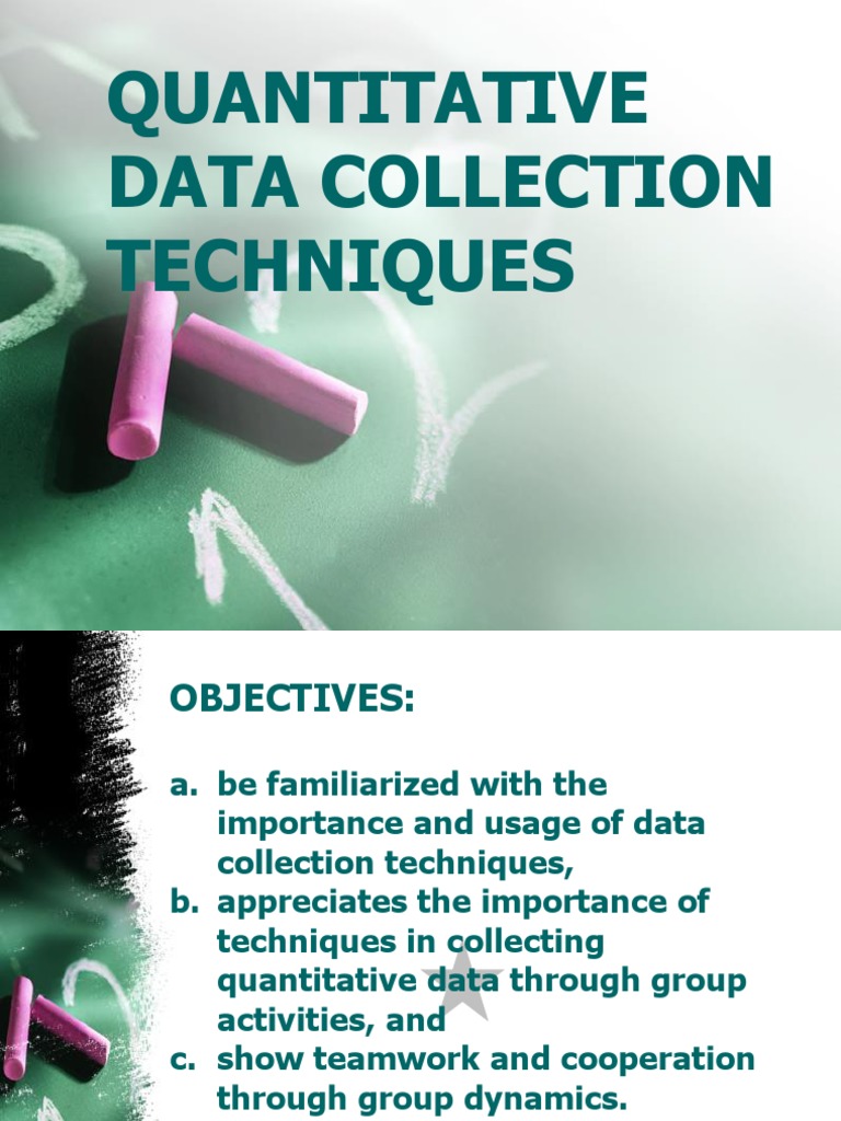 Quantitative Data Collection Techniques PDF Survey Methodology