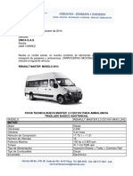 Ambulancia Basica Renault Master Omca Sas