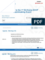 Welcome To The 1 EU-Korea ECCP Matchmaking Event!