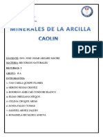 La Arcilla Recursos Naturales #1#grupo 5 A