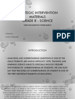 Strategic Intervention Materials Grade 8 - Science: "How The Digestive System Works"