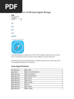 Complete List of iOS User-Agent Strings