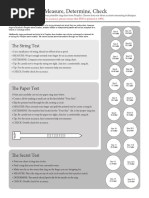 Measure, Determine, Check: For Accuracy, Please Ensure That PDF Is Printed at 100%