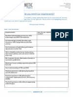 Java Developer - Match Sheet