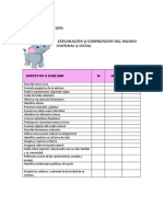 Lista de Cotejo Exploración y Comprención Del Mundo Natural y Social