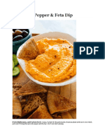 Spicy Red Pepper & Feta Football Party Dip