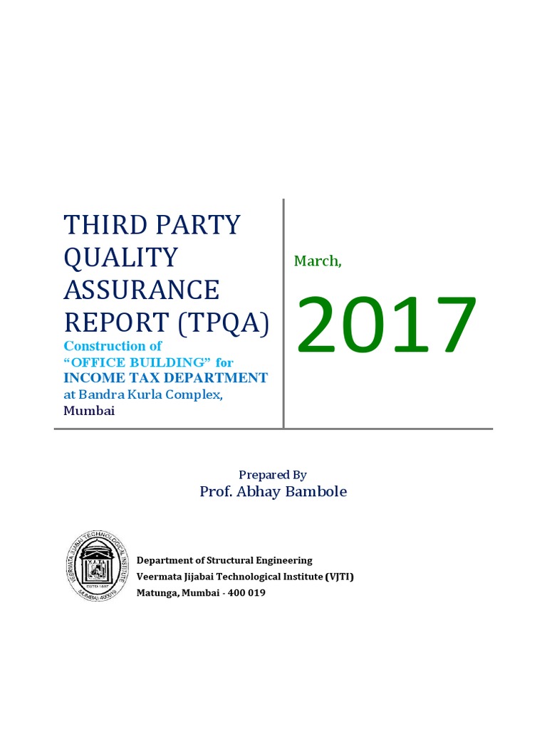 Report-CPWD TPQA Income Tax 11th Visit 13th Visit March 2017 PDF | PDF ...