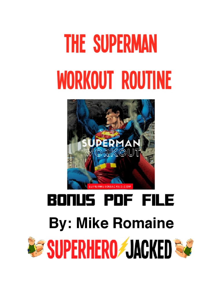 The Superman Workout Routine: Bonus PDF | PDF | High Intensity Interval ...