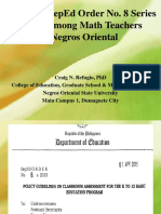 Exploring Deped Order No. 8 Series of 2015 Among Math Teachers of Negros Oriental