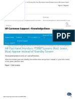 HP Flat Panel Monitors - Color Screens (Red, Green, Blue) Appear Instead of Standby Screen - HP® Customer Support
