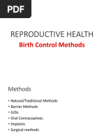 Reproductive Health: Birth Control Methods