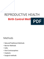 Reproductive Health: Birth Control Methods