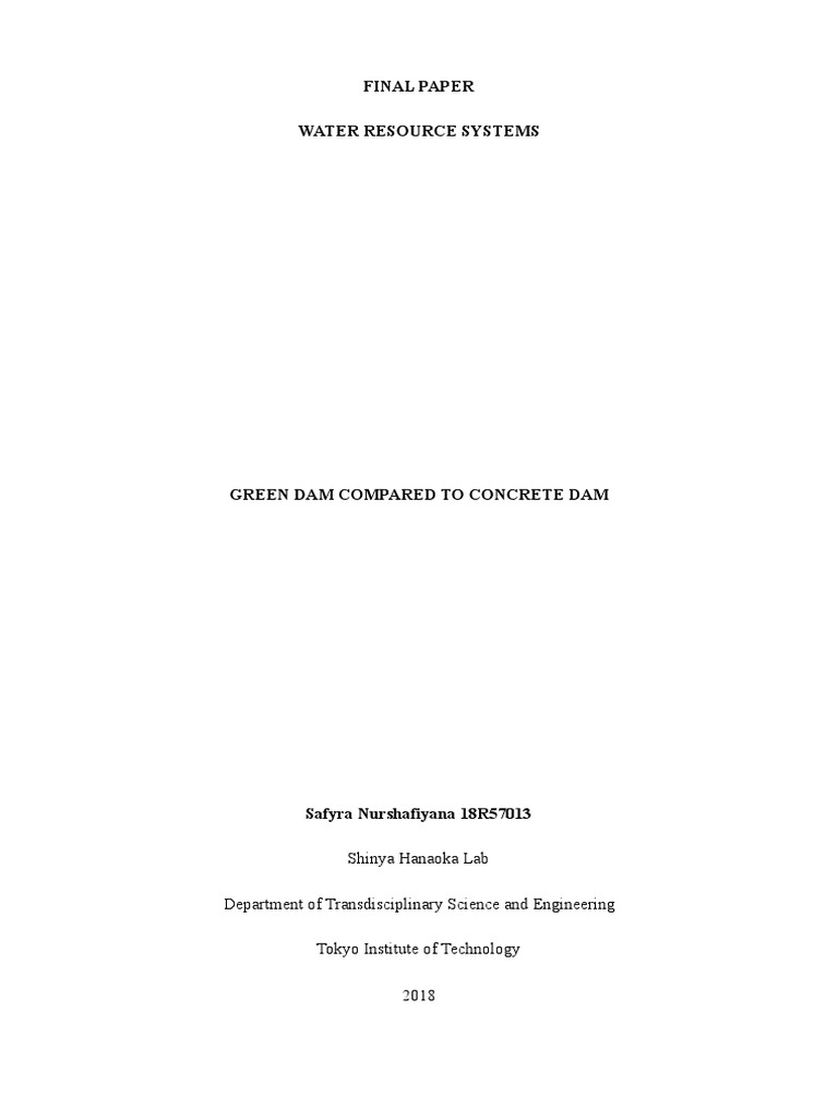 Green vs Concrete Dams: A Comparative Study | PDF | Dam | Hydroelectricity