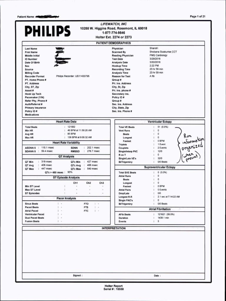 Sample LifeWatch Report From Bill | PDF